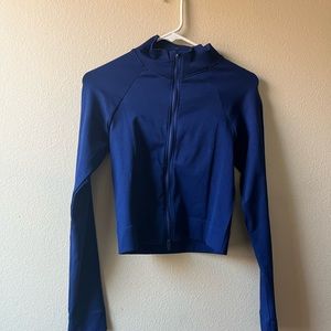 Blue Cropped Atheltic Jacket from Fabletics